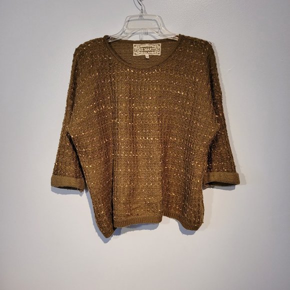 Pink Martini Crew Neck 3/4 Sleeve Sweater Size M - Picture 7 of 12